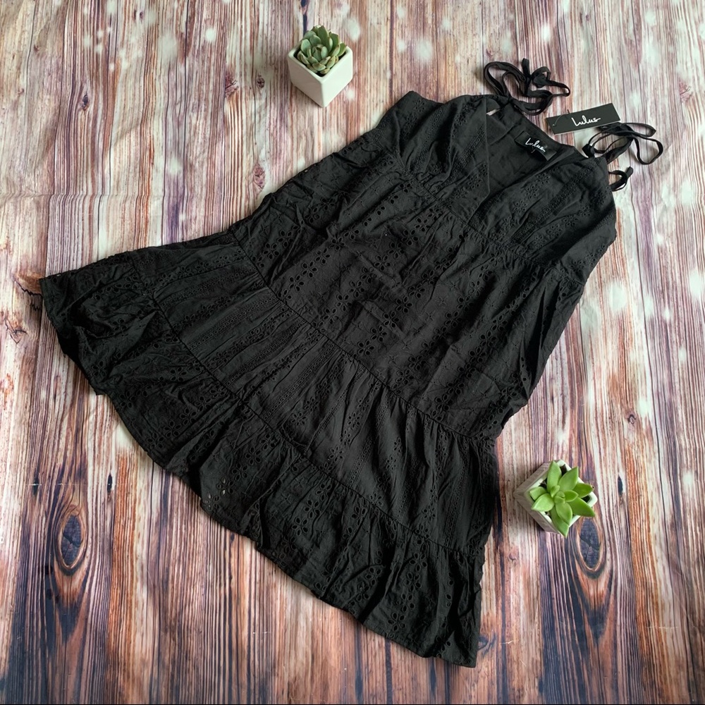 NWT LULUS Eyelet Lace Tiered Babydoll Dress - Picture 2 of 16